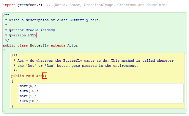 Method Parameter List