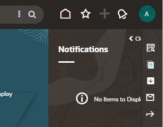 This screen capture is showing a square box with a down arrow for opening the favorite knowledge panel but it could be any icon you like.
