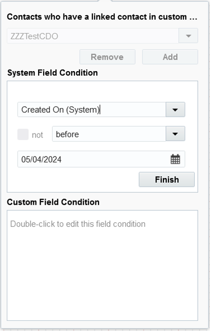 Using Custom Field Condition