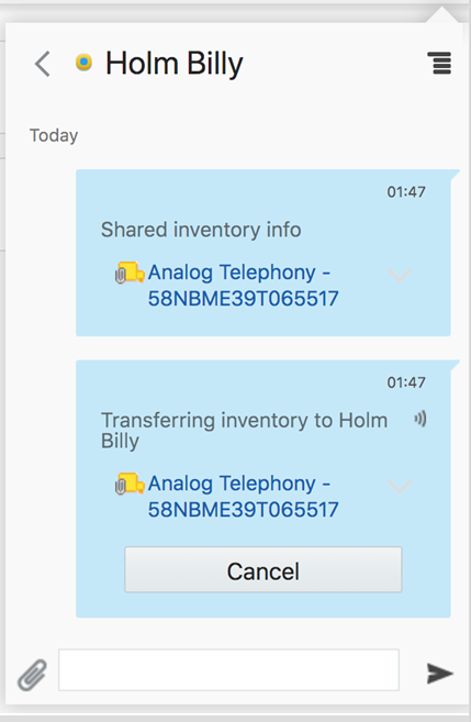 Sharing Inventory Example - Sender