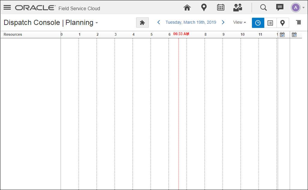 Dispatch Console Screen - Resource Tree in Collapsed mode