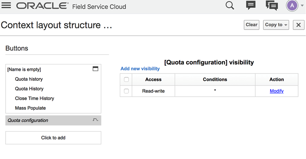 Quota Screen Showing Quota Configuration Tab Details