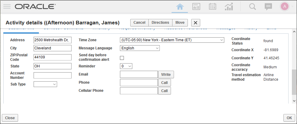 Activity Details screen shows Geocoding accuracy 