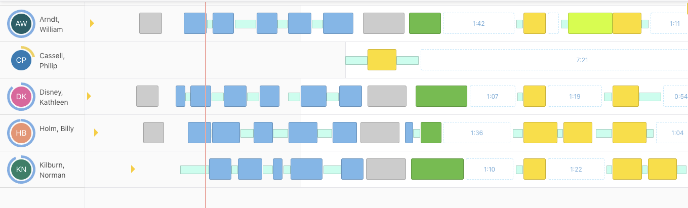 Manage screen with the activity color scheme applied