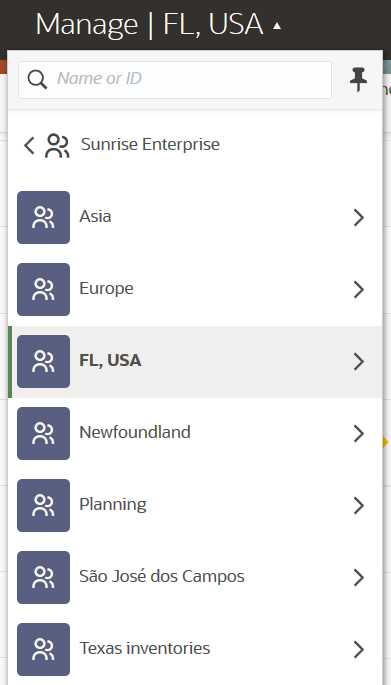 Unpinned resource tree