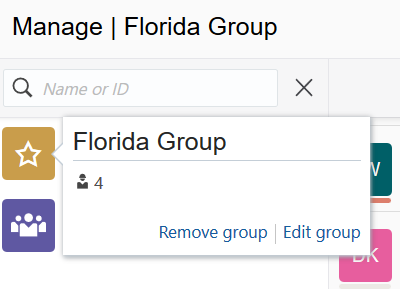 Remove or edit a favorite group