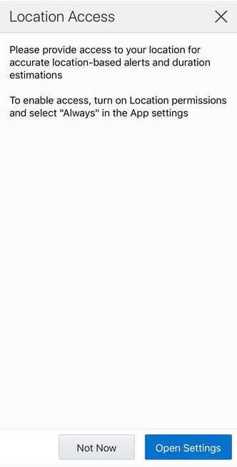 This screenshot shows the message with the Open Settings button.