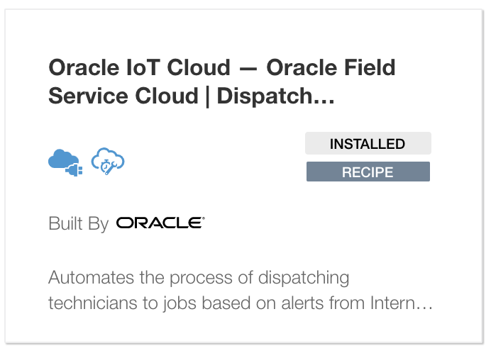 A Sample Recipe with the Installed Icon