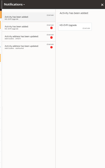 This image shows the notifications in the browser when Collaboration is not configured.