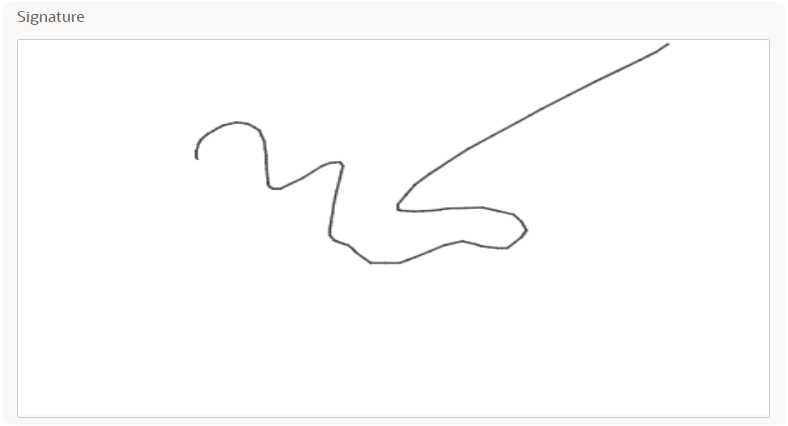 Label inside position for the Signature field