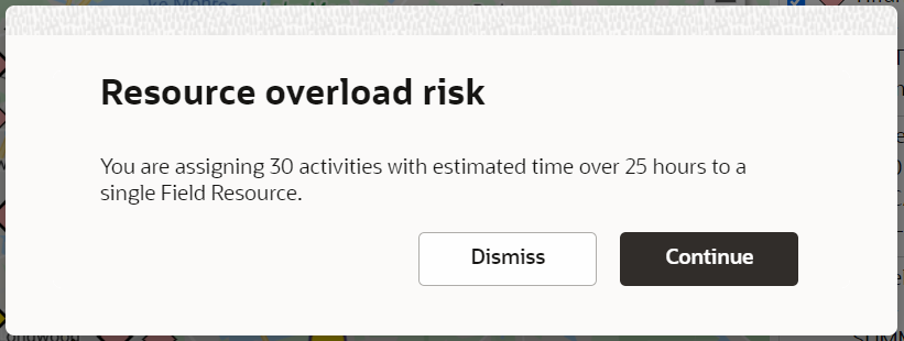 This screenshot shows the Confirm dialog box while moving a large number of activities.
