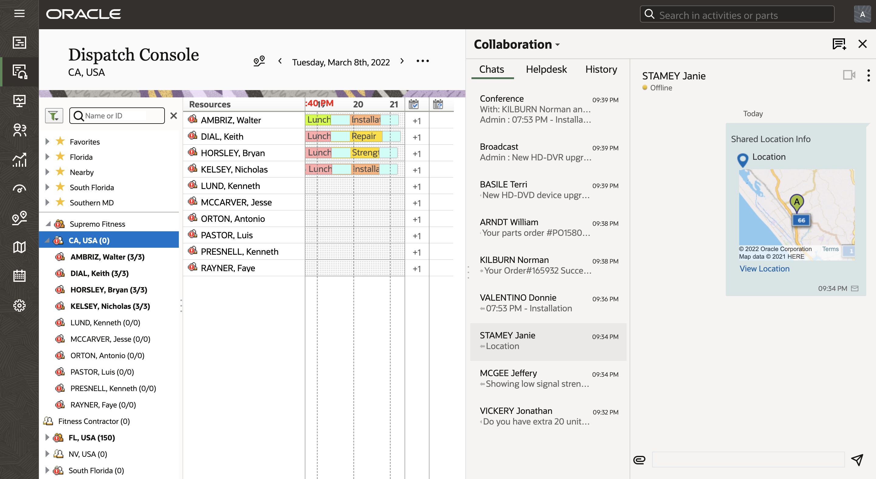 Expanded Collaboration window that shows the details of a chat