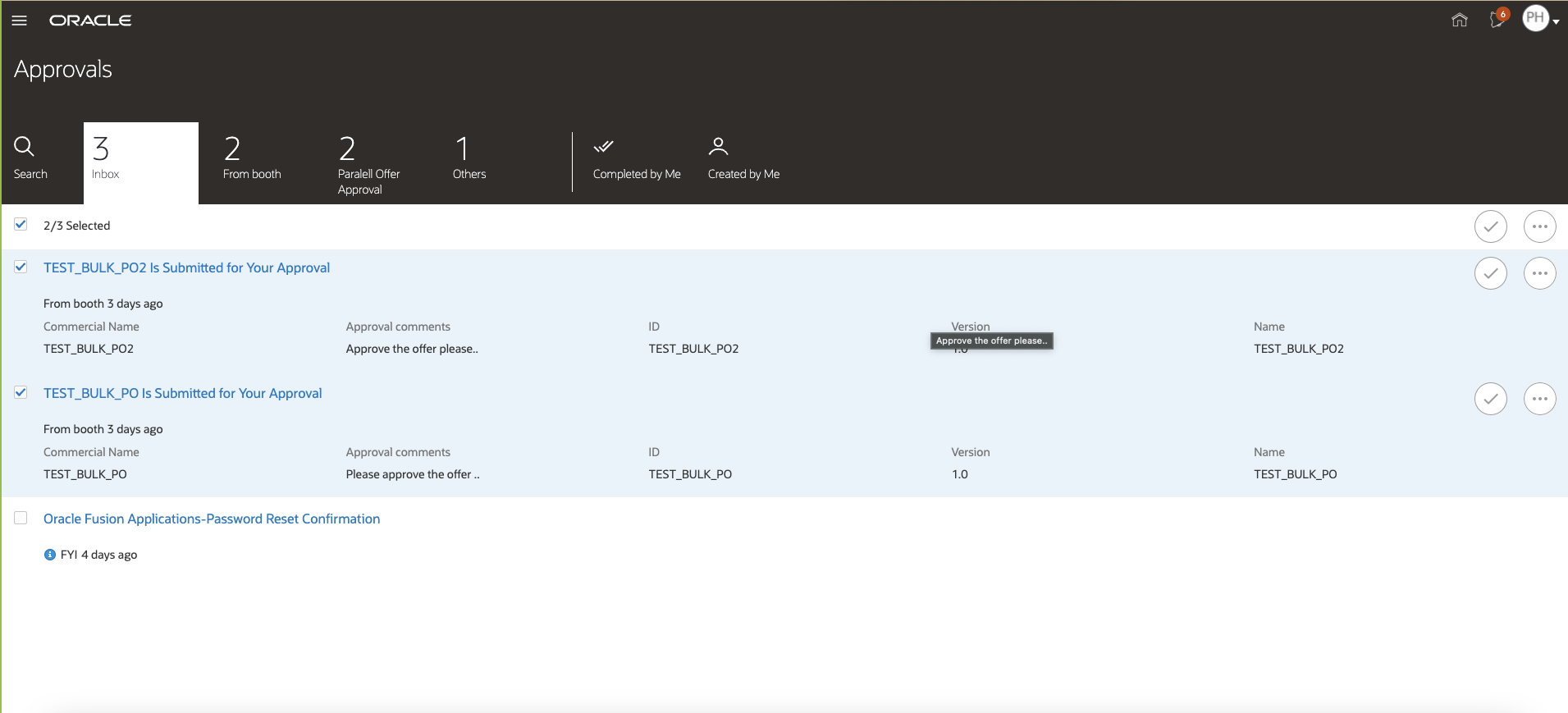 Bulk Approval with worklist