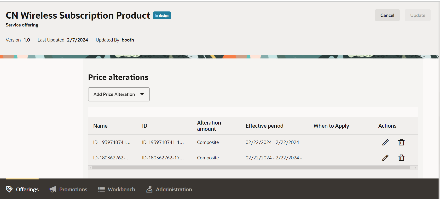 Balance Consumption Model
