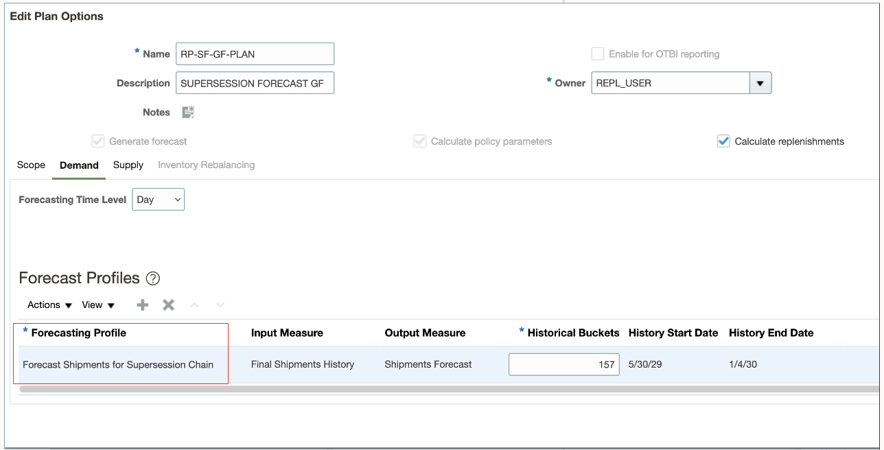 Selecting Forecasting Profile