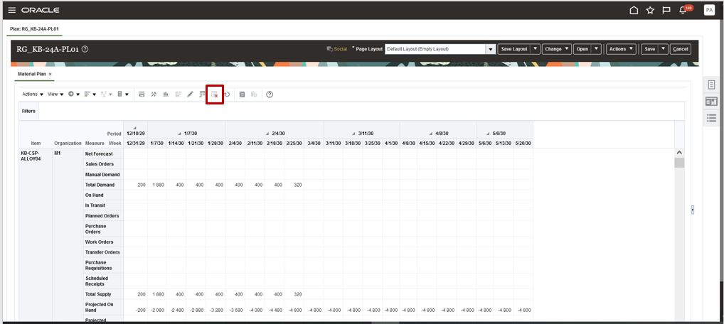 status of icon for import updated to an error icon
