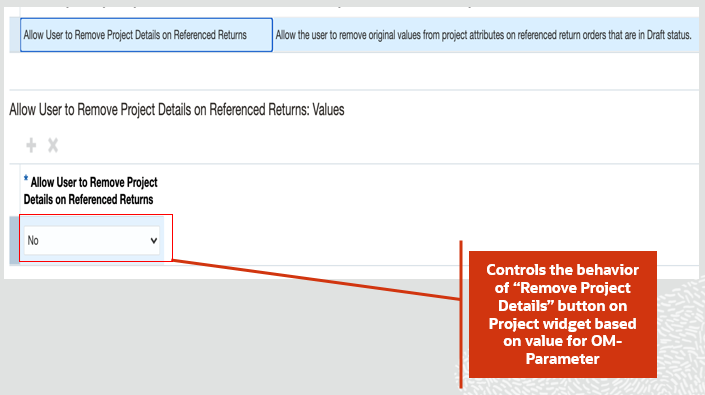 Allow User to Remove Project Details On Referenced Return
