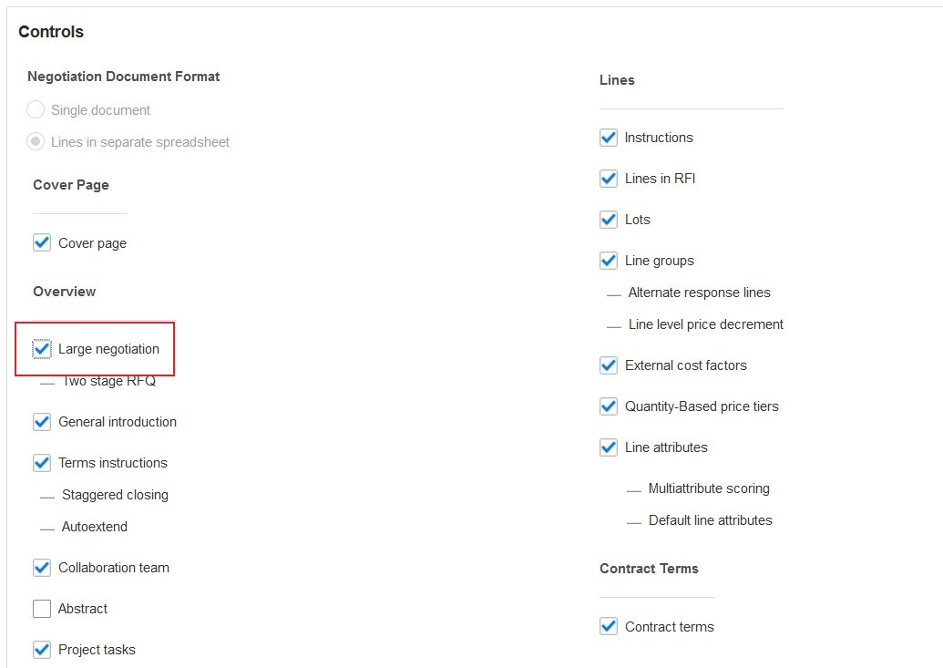 Negotiation style controls