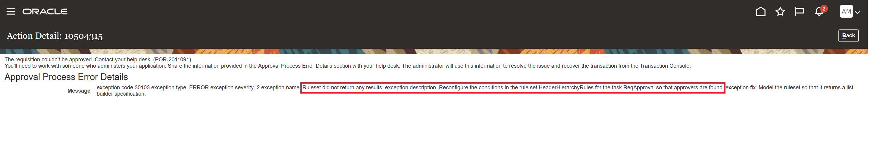 Ruleset did not return approvers