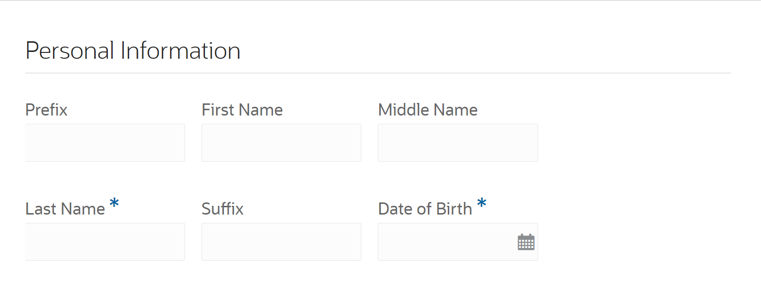 User account creation UI - part 1