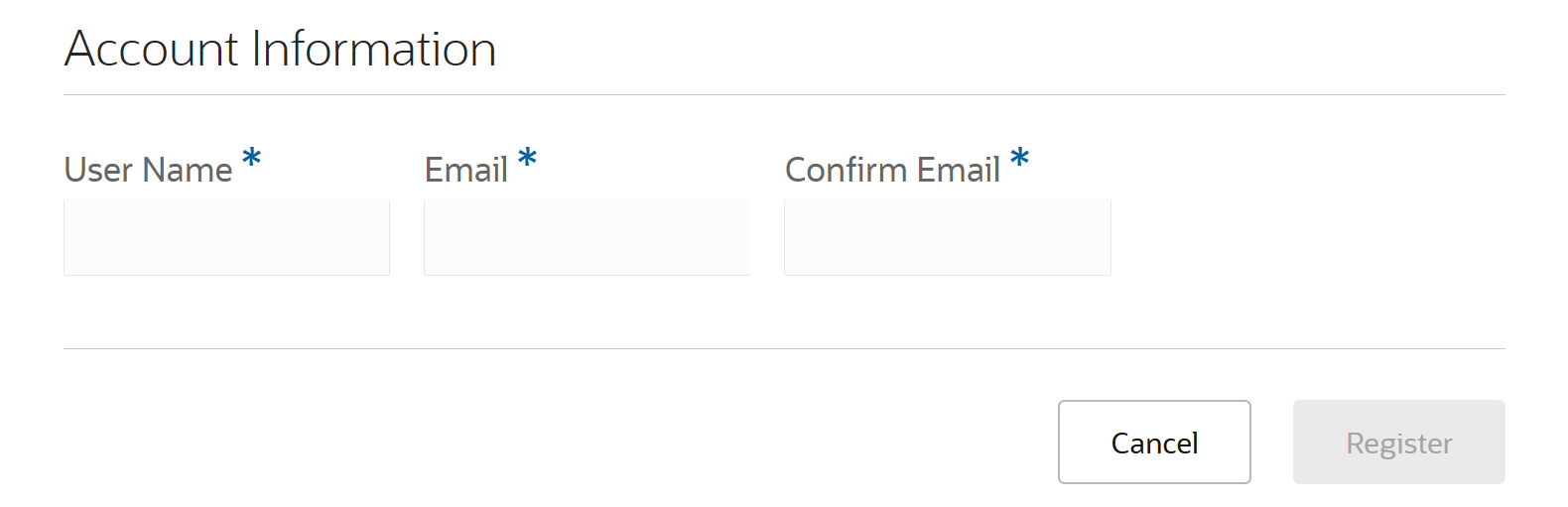 User account creation UI - part 2