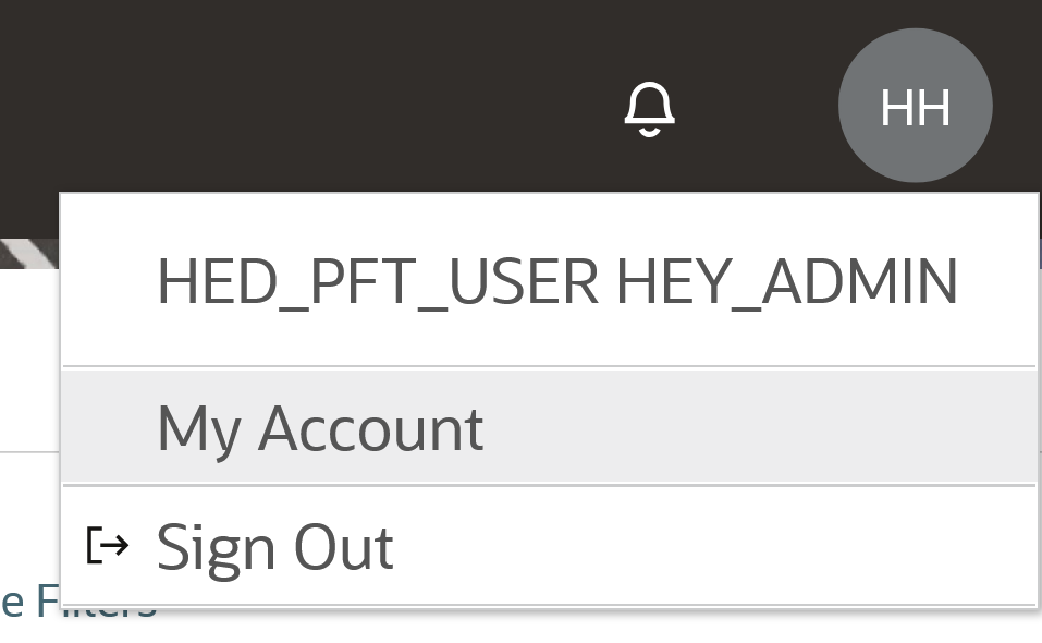 Avatar menu for users