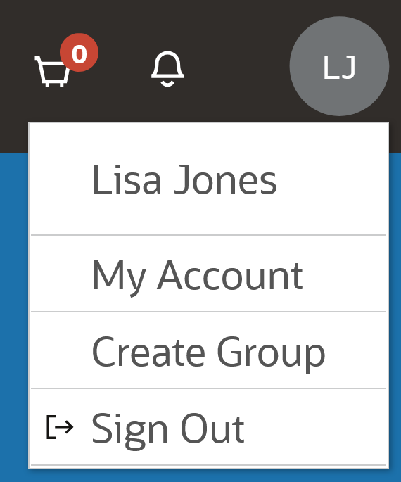 Avatar menu for end users