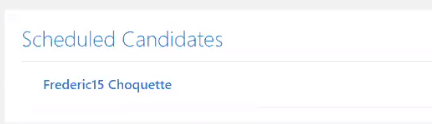 Scheduled Candidates
