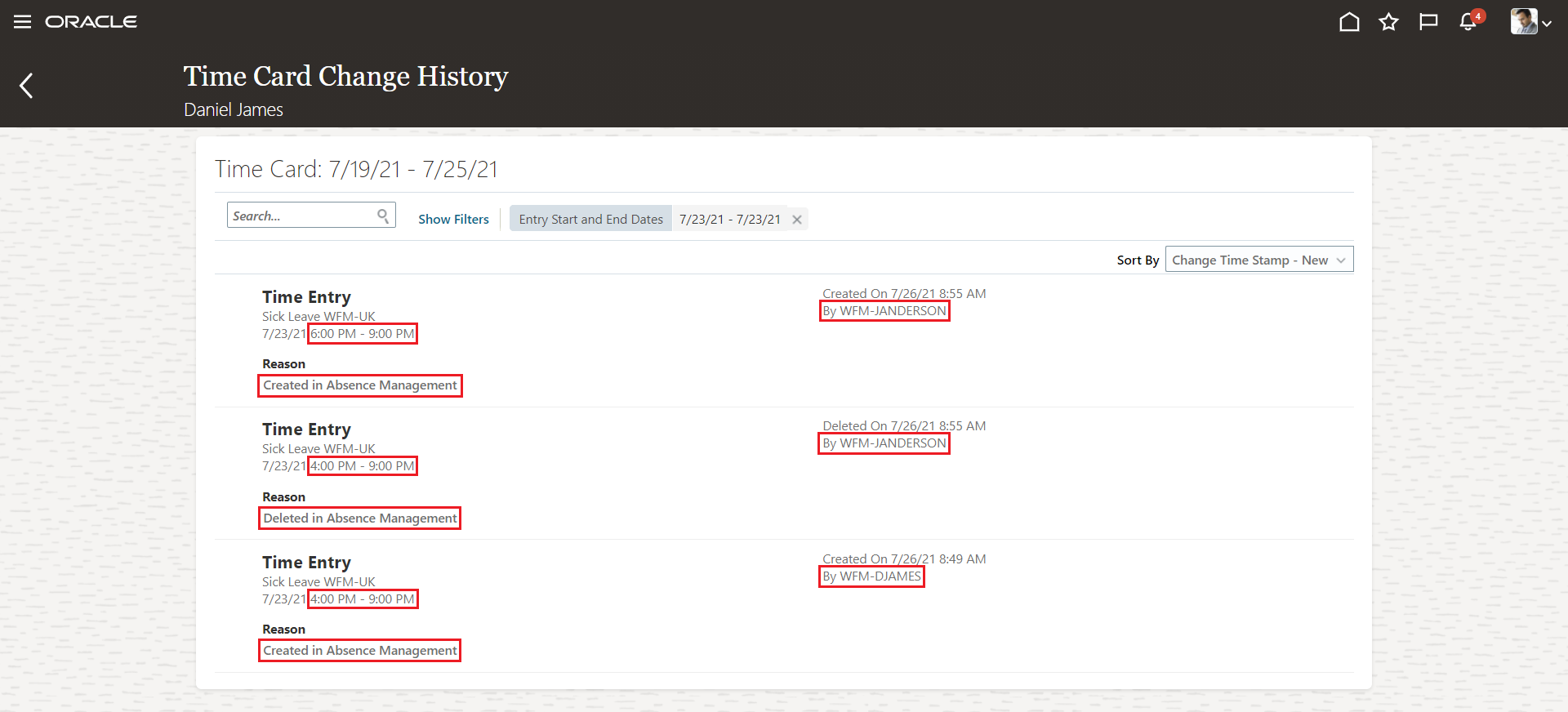 Oracle Time and Labor Cloud 21D What's New
