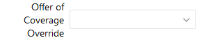 Offer of Coverate Override field