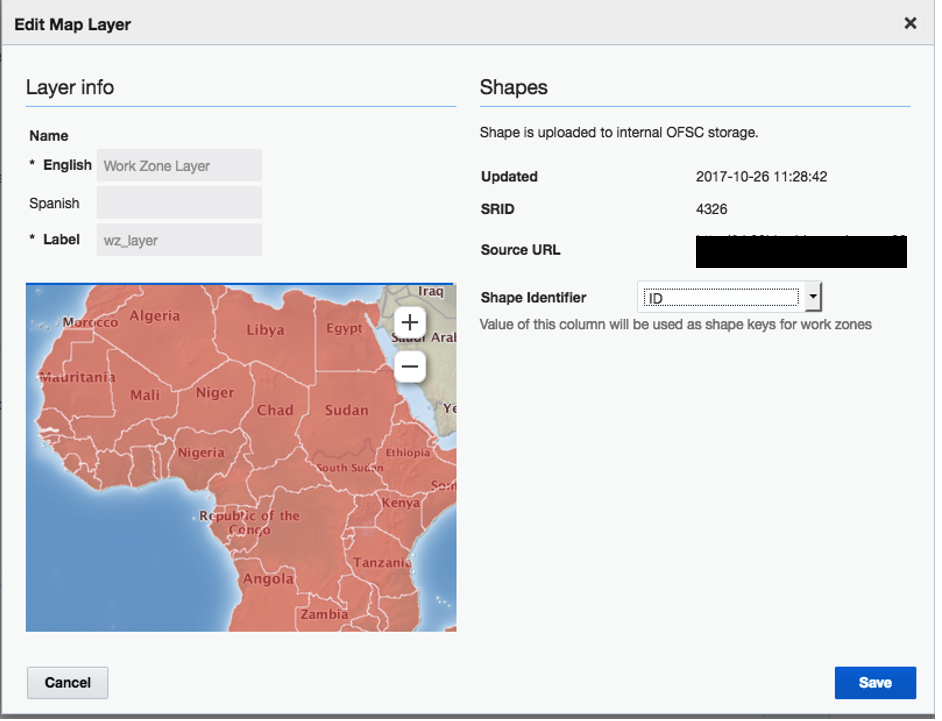 Work Zone Shape file