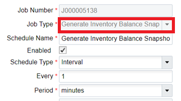Generate Inventory Balance Snapshot