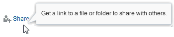 a sample page snippet with a link icon, and a popup text box that has been triggered by hovering over the link. The popup provides a single line of information about the function of the link icon.