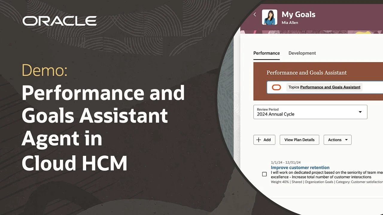 Thumbnail image for demo Performance Goals Assistant Agent in Cloud HCM